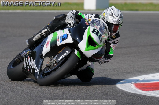 2008-05-11 Monza 0486 Superbike - Warm Up - Ayrton Badovini - Kawasaki ZX-10R